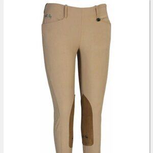 Equine Couture Coolmax Champion Side Zip Breeches Women's SZ 36 Safari Horse Rid